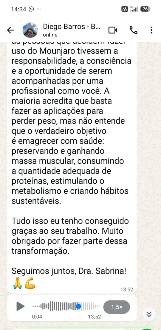 Depoimento de paciente da Dra. Sabrina Tesser, parte 2